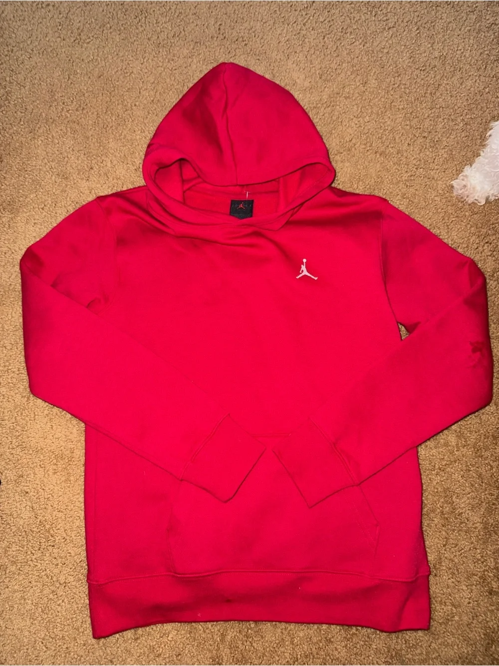 Jordan Bright Red Hooded Pullover Sweatshirt